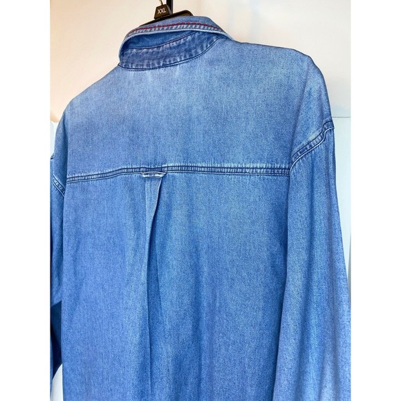 Women’s ‘Solutions Original’ Denim Button Down Dog Theme, size large - Picture 2 of 16